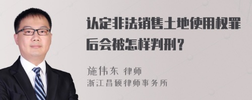 认定非法销售土地使用权罪后会被怎样判刑？