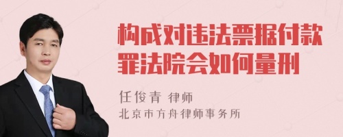 构成对违法票据付款罪法院会如何量刑