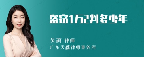 盗窃1万2判多少年