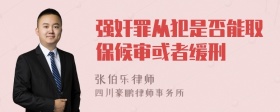 强奸罪从犯是否能取保候审或者缓刑