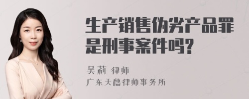 生产销售伪劣产品罪是刑事案件吗?