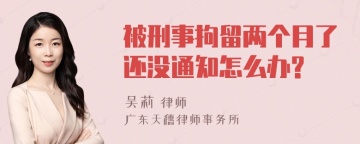 被刑事拘留两个月了还没通知怎么办?