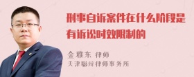 刑事自诉案件在什么阶段是有诉讼时效限制的