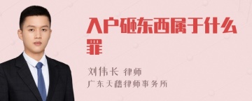 入户砸东西属于什么罪