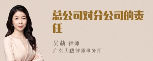 总公司对分公司的责任