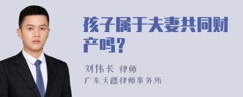 孩子属于夫妻共同财产吗？