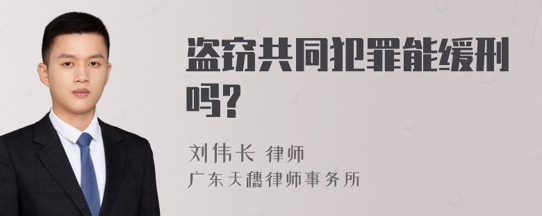 盗窃共同犯罪能缓刑吗?