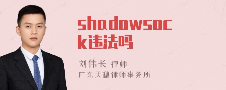 shadowsock违法吗