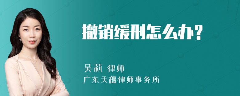 撤销缓刑怎么办?