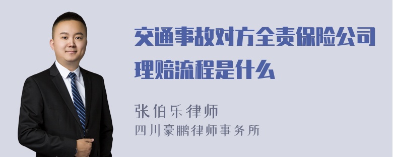 交通事故对方全责保险公司理赔流程是什么