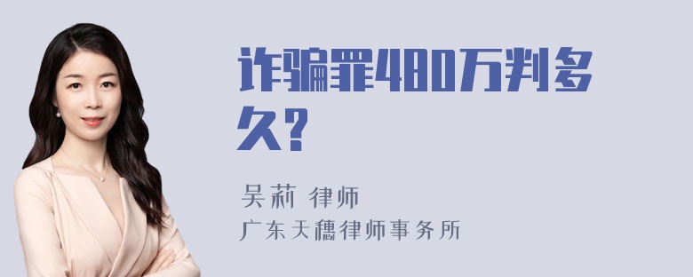 诈骗罪480万判多久?