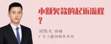 小额欠款的起诉流程？