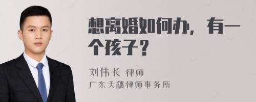 想离婚如何办，有一个孩子？