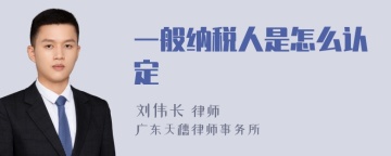 一般纳税人是怎么认定