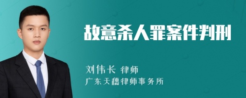 故意杀人罪案件判刑