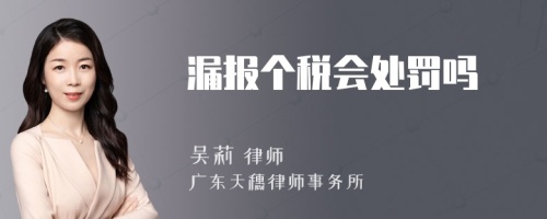 漏报个税会处罚吗