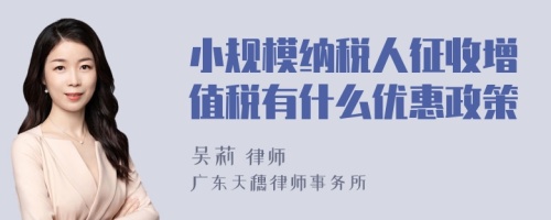 小规模纳税人征收增值税有什么优惠政策