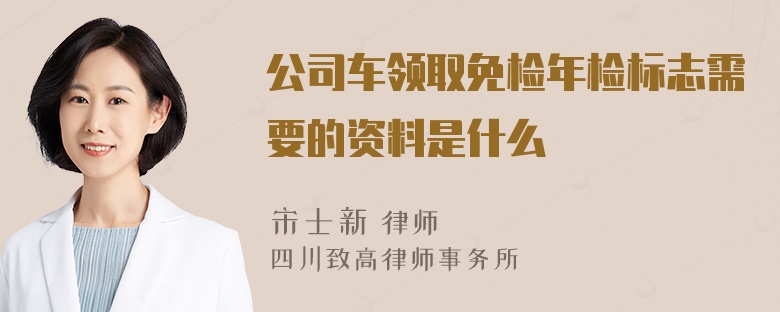 公司车领取免检年检标志需要的资料是什么