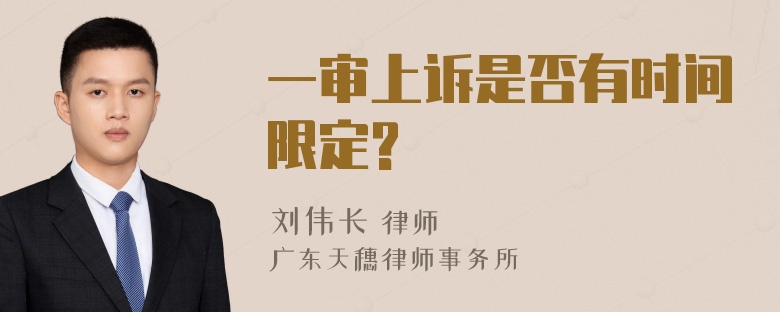 一审上诉是否有时间限定?