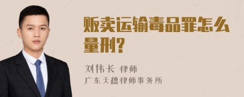 贩卖运输毒品罪怎么量刑?