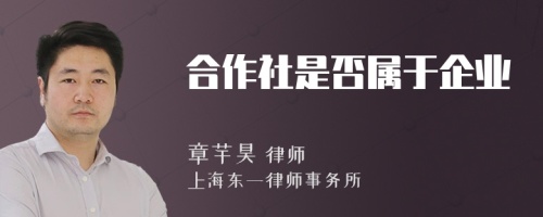 合作社是否属于企业