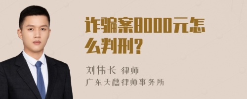 诈骗案8000元怎么判刑?