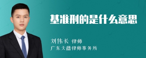 基准刑的是什么意思