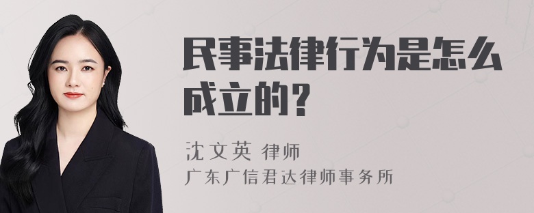 民事法律行为是怎么成立的？