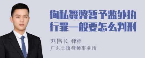 徇私舞弊暂予监外执行罪一般要怎么判刑