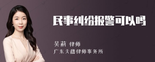 民事纠纷报警可以吗