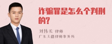 诈骗罪是怎么个判刑的?