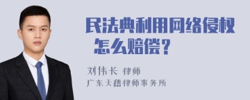 民法典利用网络侵权 怎么赔偿？