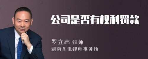 公司是否有权利罚款