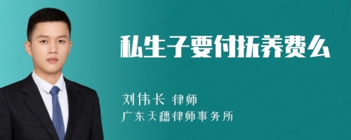 私生子要付抚养费么