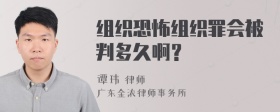 组织恐怖组织罪会被判多久啊？