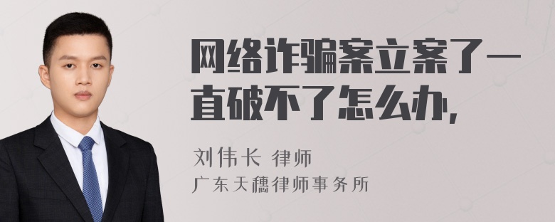 网络诈骗案立案了一直破不了怎么办，