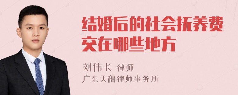 结婚后的社会抚养费交在哪些地方