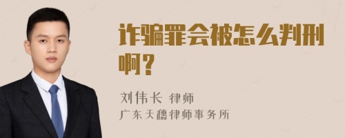 诈骗罪会被怎么判刑啊？