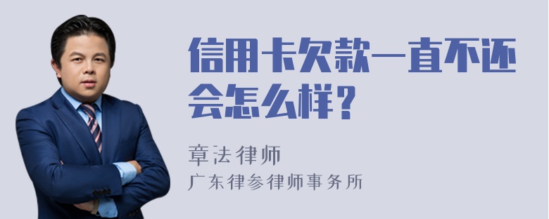 信用卡欠款一直不还会怎么样？