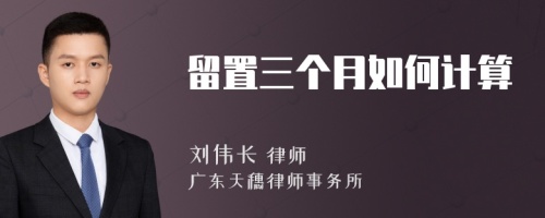 留置三个月如何计算