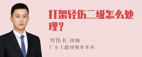 打架轻伤二级怎么处理？