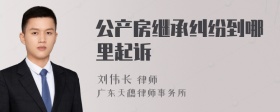 公产房继承纠纷到哪里起诉