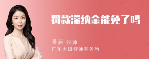 罚款滞纳金能免了吗