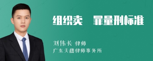 组织卖滛罪量刑标准