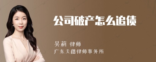 公司破产怎么追债