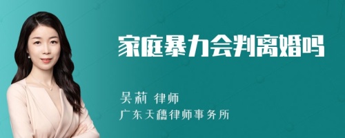 家庭暴力会判离婚吗