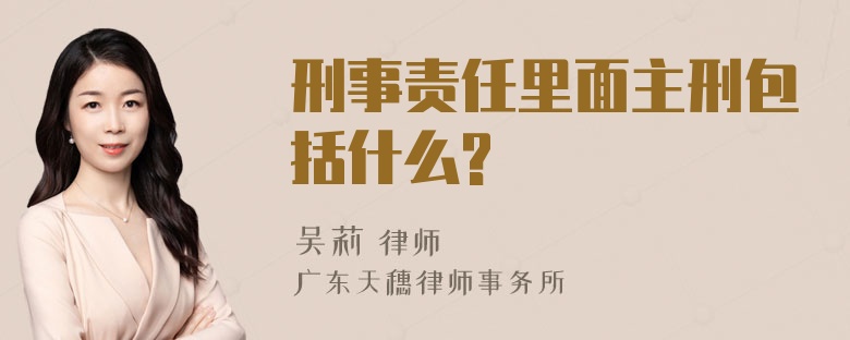 刑事责任里面主刑包括什么?