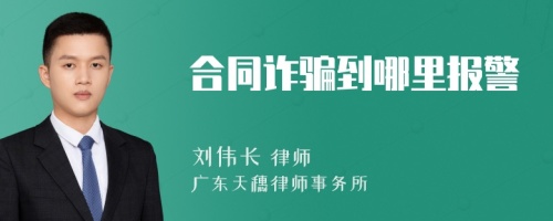 合同诈骗到哪里报警