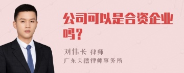 公司可以是合资企业吗？