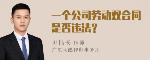 一个公司劳动双合同是否违法？